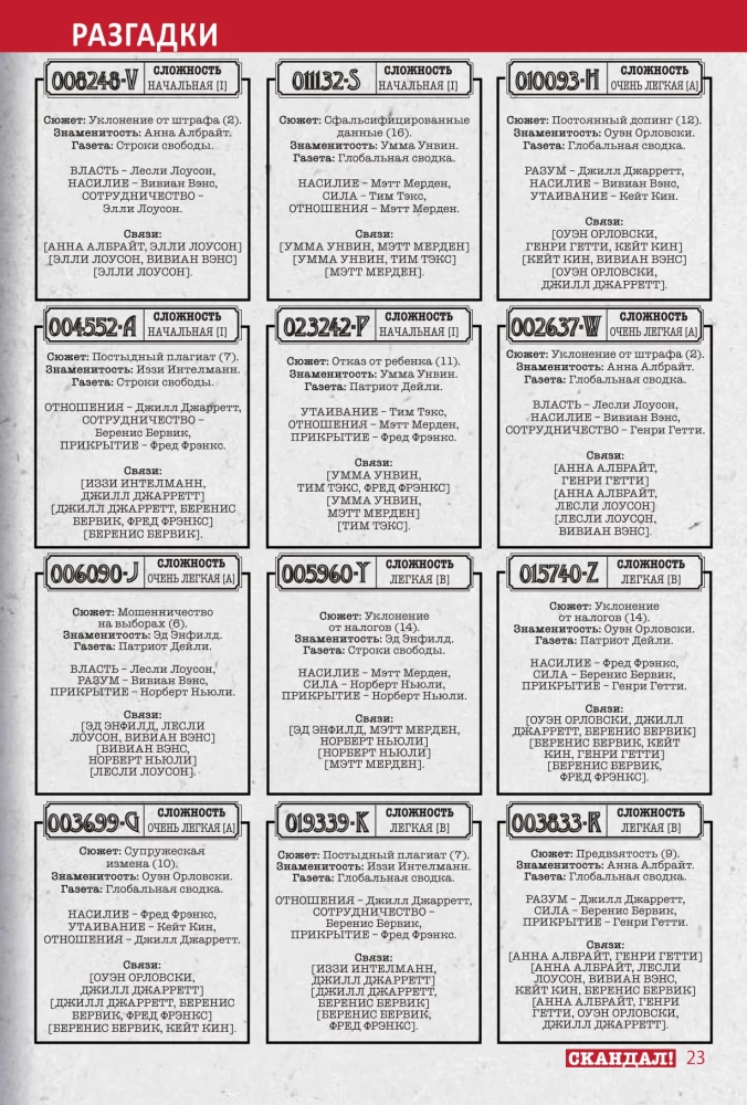 Brettspiel - Skandal